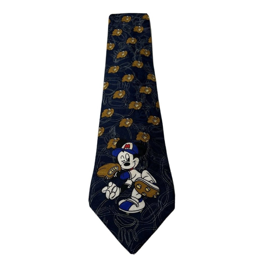Disney Unlimited Blue Mickey Mouse Baseball Tie Baseball Glove Pitcher
